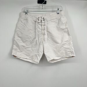 Sundek Mens Swim Trunks Shorts Mesh Lined Swimsuit White Nylon 30 Beach Cruise